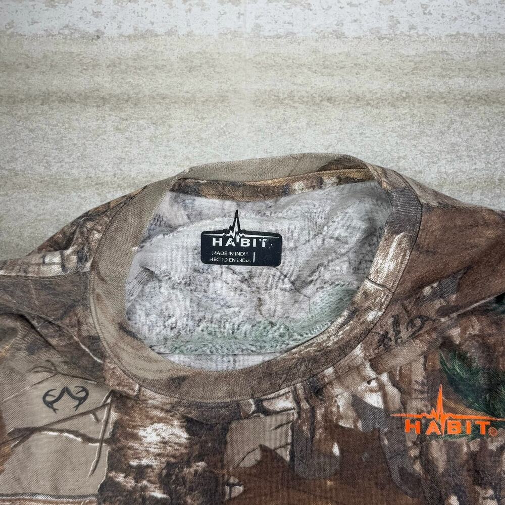 Vintage 90s Realtree Shirt Mens L Hunting Camo Cotton Long Sleeve Woodland - Picture 3 of 3